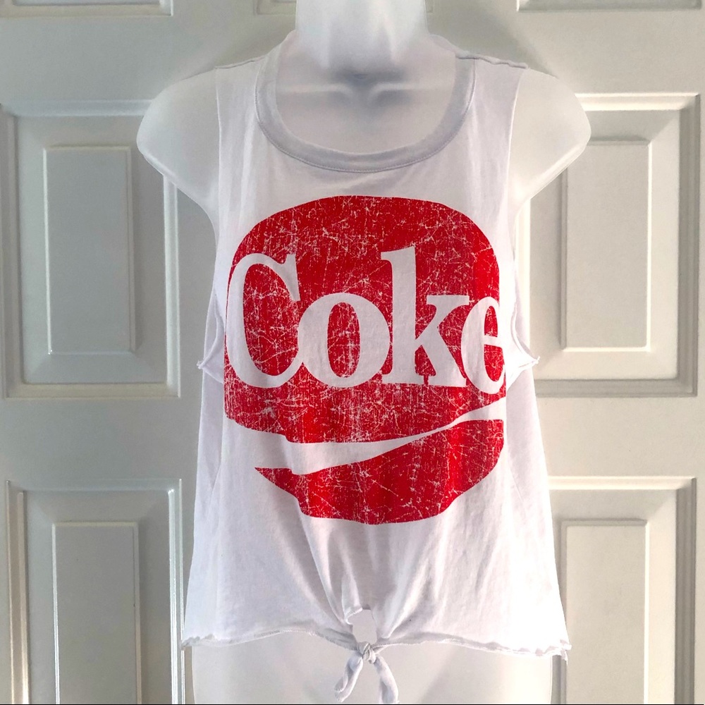 Coca-Cola White Tank Top with Red Logo